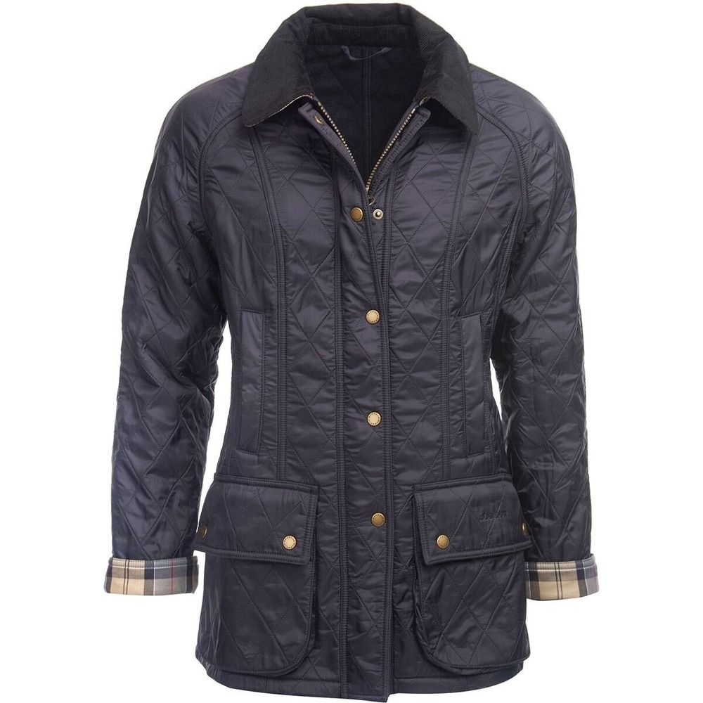 Barbour Beadnell Polar Quilt Jacket Black coat, parka Womens Size 8 US 12 UK NWT